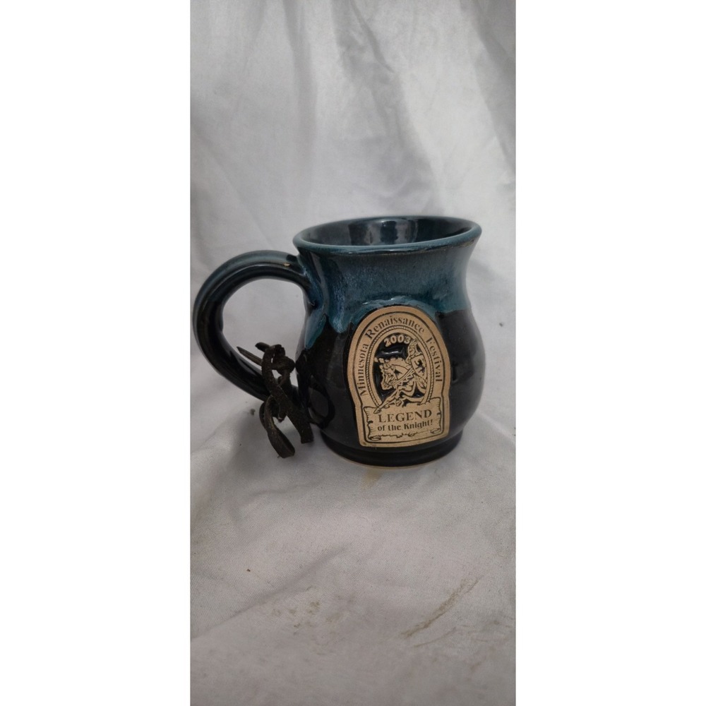 MN Renaissance Festival 2004 Dragon Knight Pottery Mug "The Legend Lives"‎